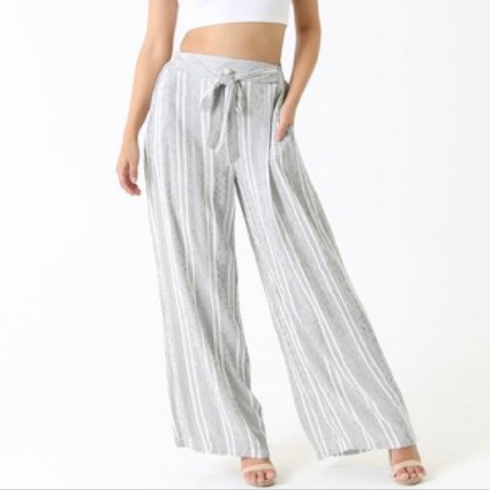NWOT Angie Tie Waist Wide Leg Pant